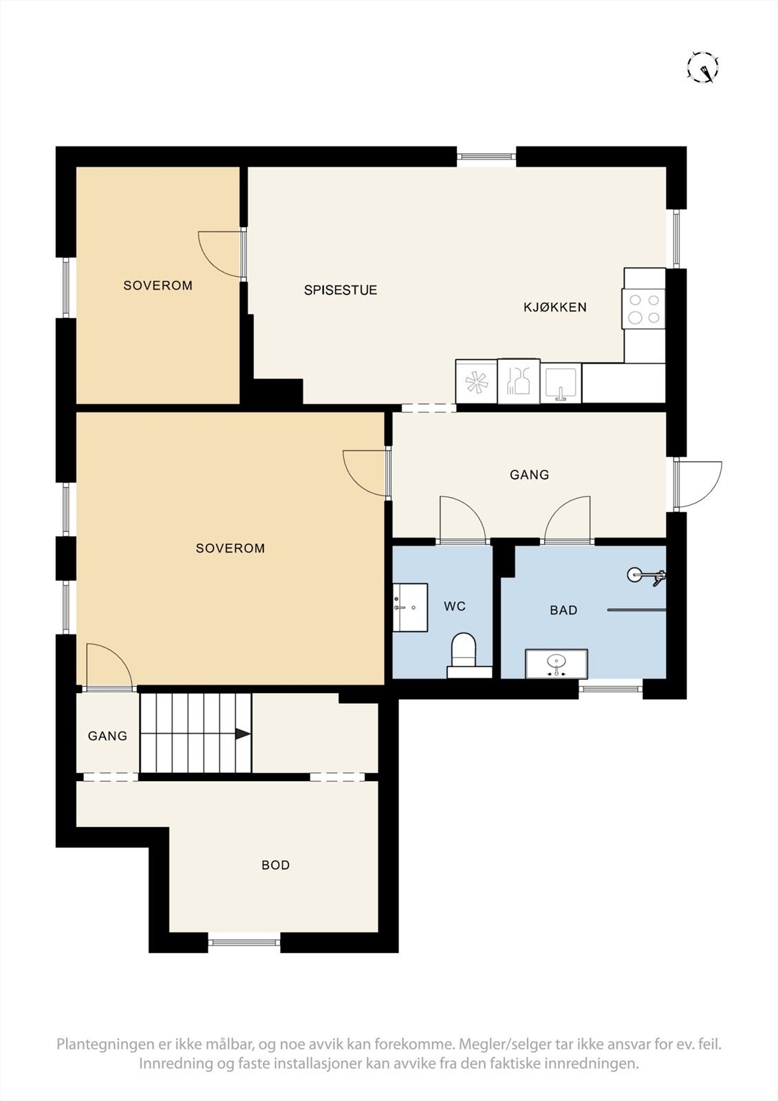 Plantegning underetasje. Galleribilde