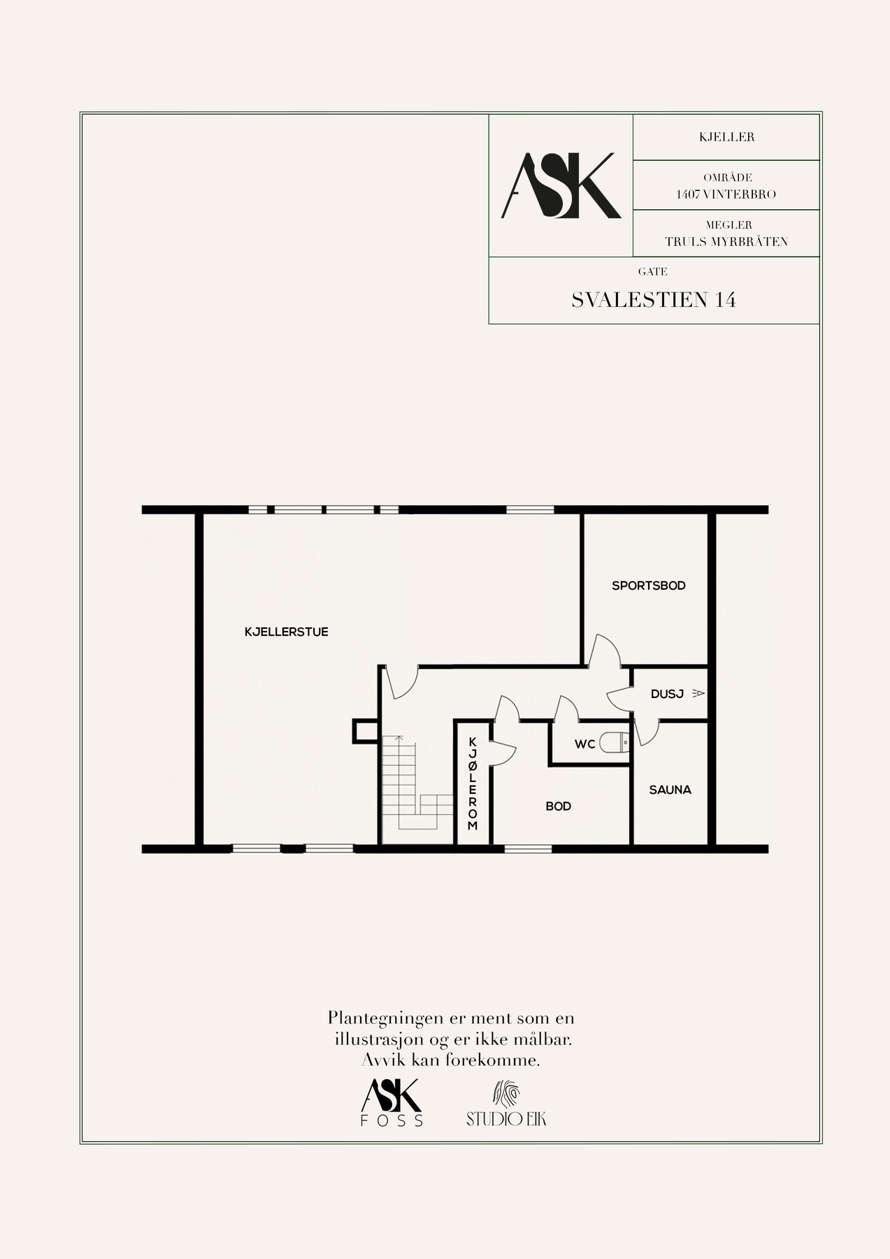 Plantegning kjelleretasje Galleribilde