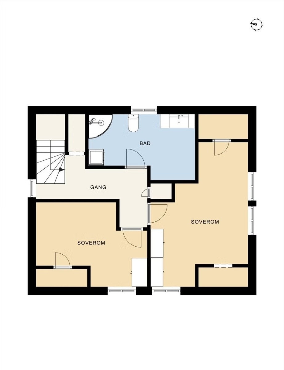 Planløsning loft Galleribilde