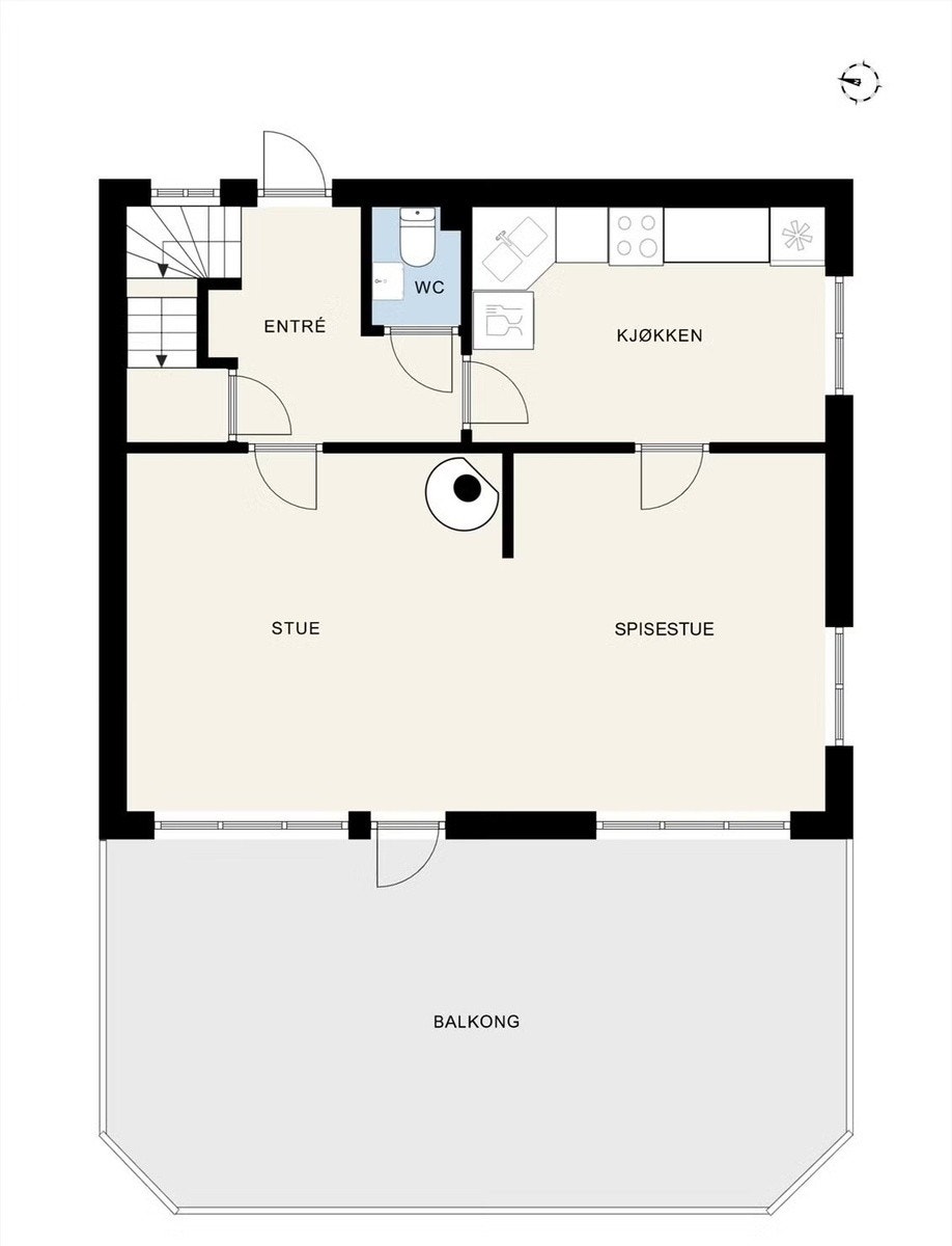 Planløsning hovedetasje Galleribilde