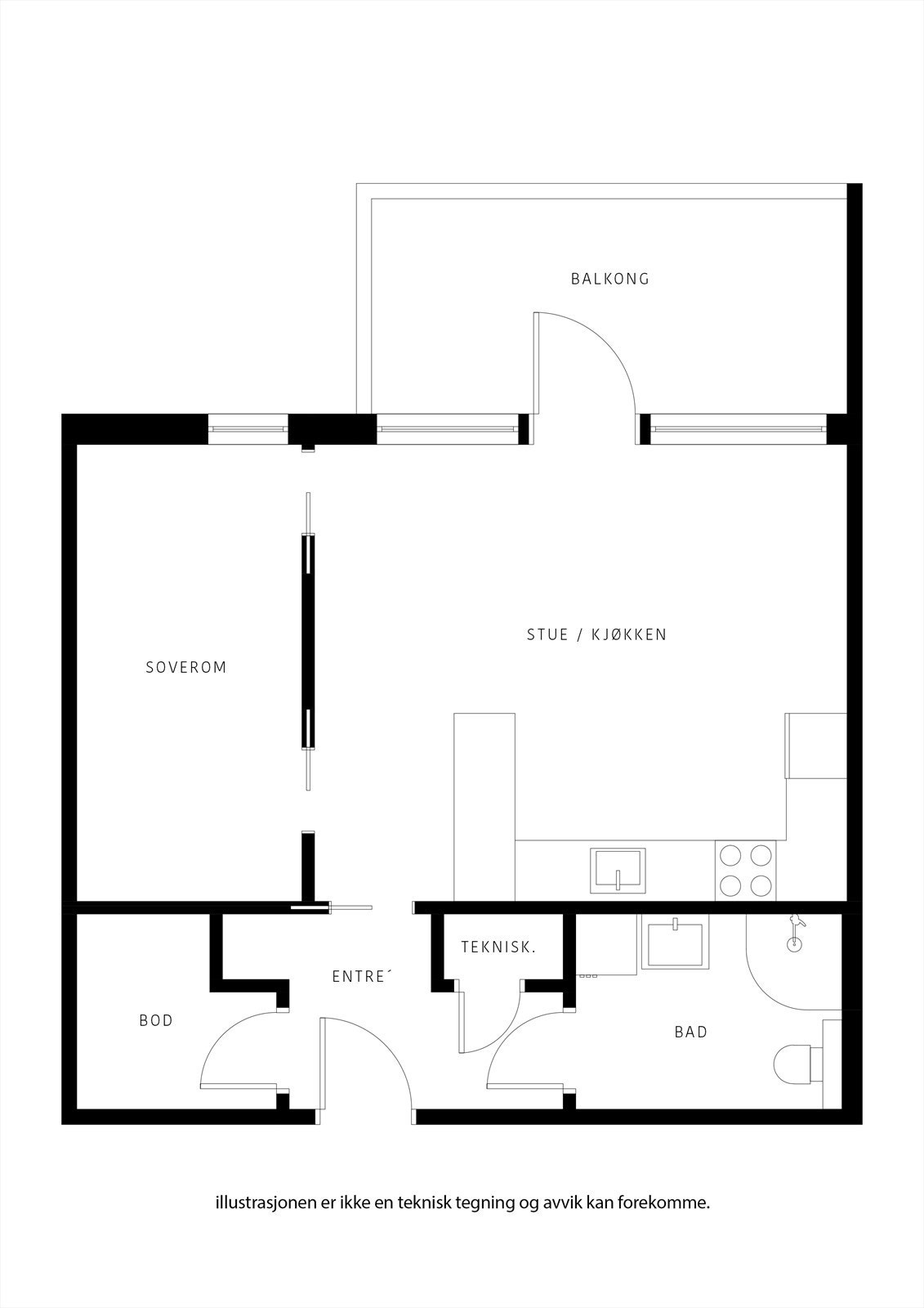 Breivikveien 23 leil 502 2D Galleribilde