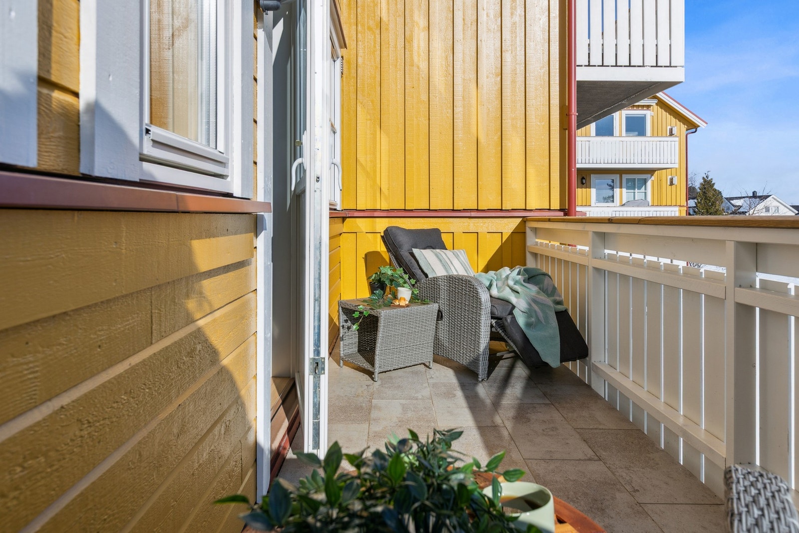 Her kan du lene deg tilbake, nyte varmt vær og herlig morgensol. Galleribilde