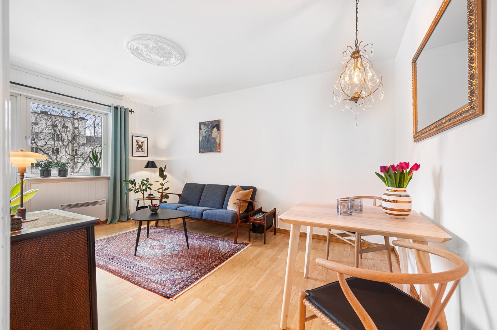 Leiligheten er på 46 kvm og har en smart og arealeffektiv planløsning. Galleribilde