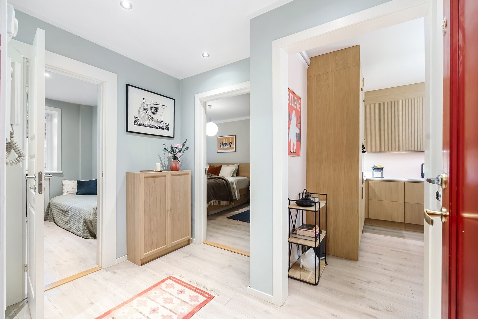 Leiligheten byr på 3 gode soverom, som vender mot bakgård. Galleribilde