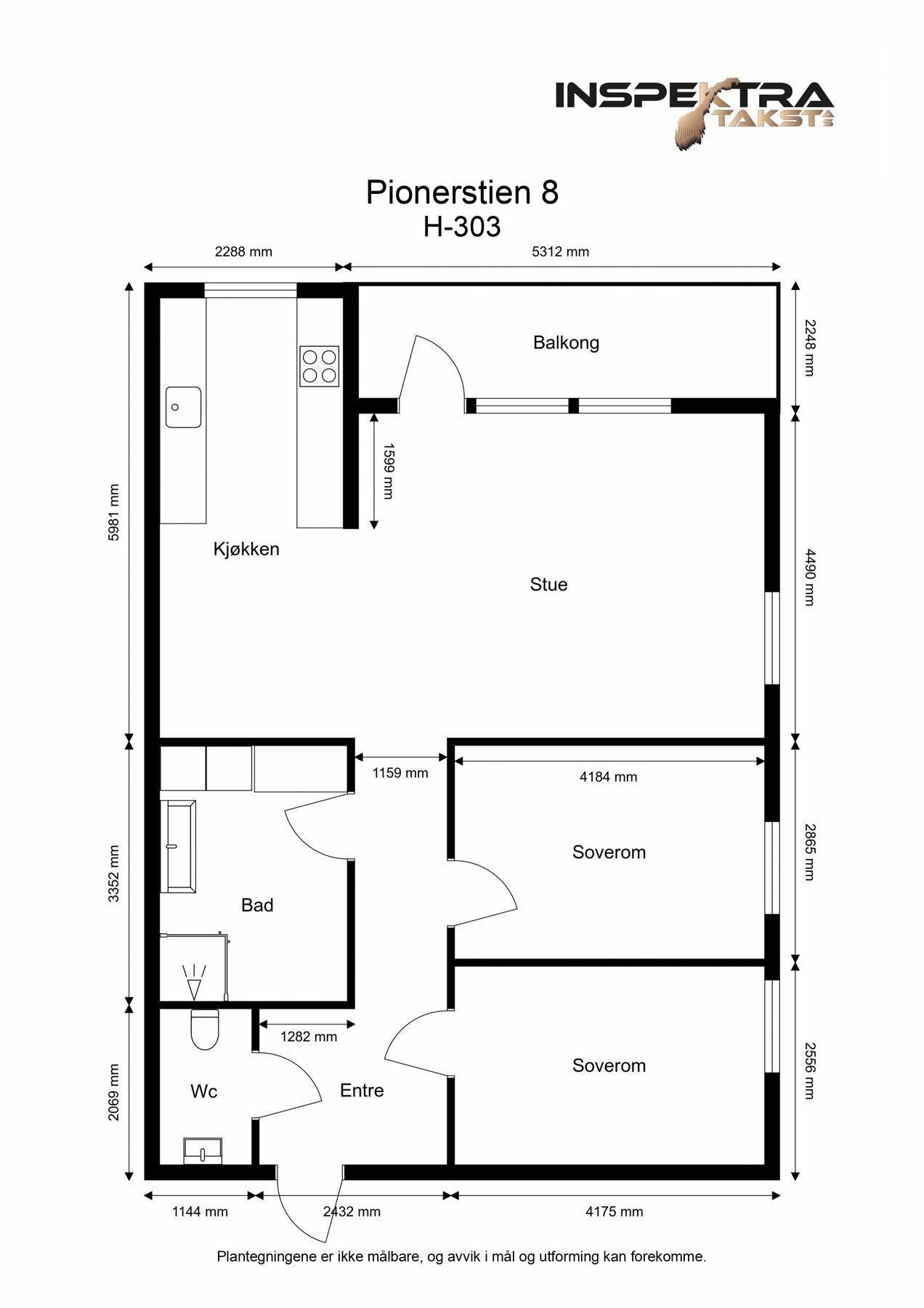 Boligens plantegning - 4. etasje. Galleribilde
