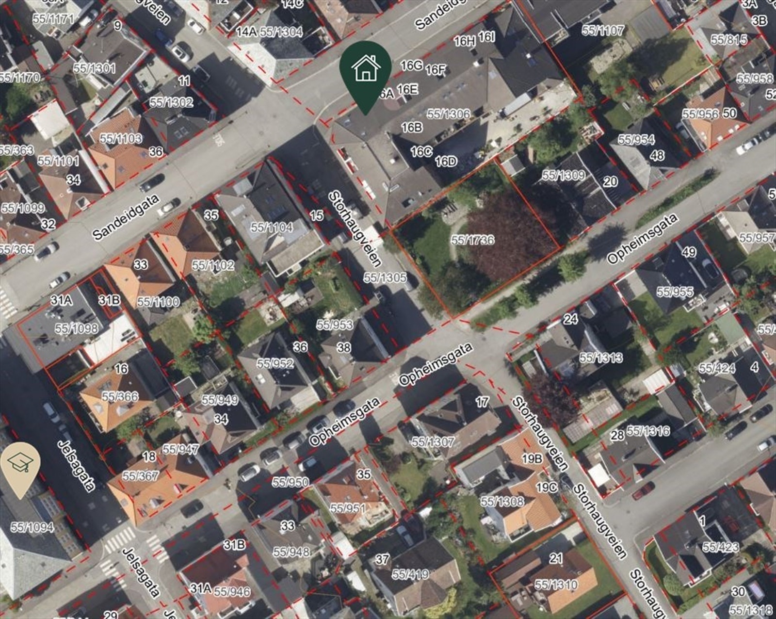 Storhaug skole er få skritt fra boligen (ca. 150 m), og det er flere barnehager i nabolaget Galleribilde