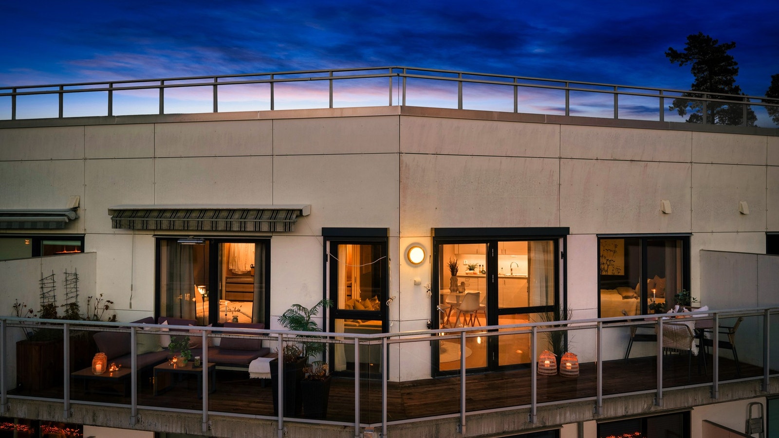 Hjørnebeliggenhet gjør at en her vil få en langstrakt uteplass Galleribilde