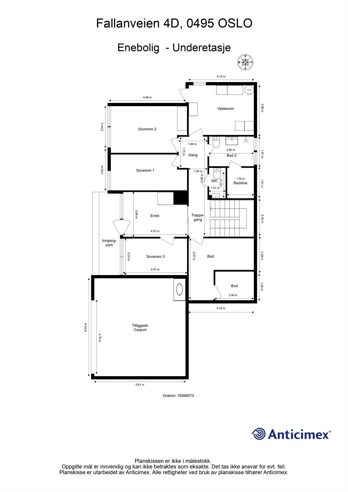 Plantegning - Underetasje Galleribilde