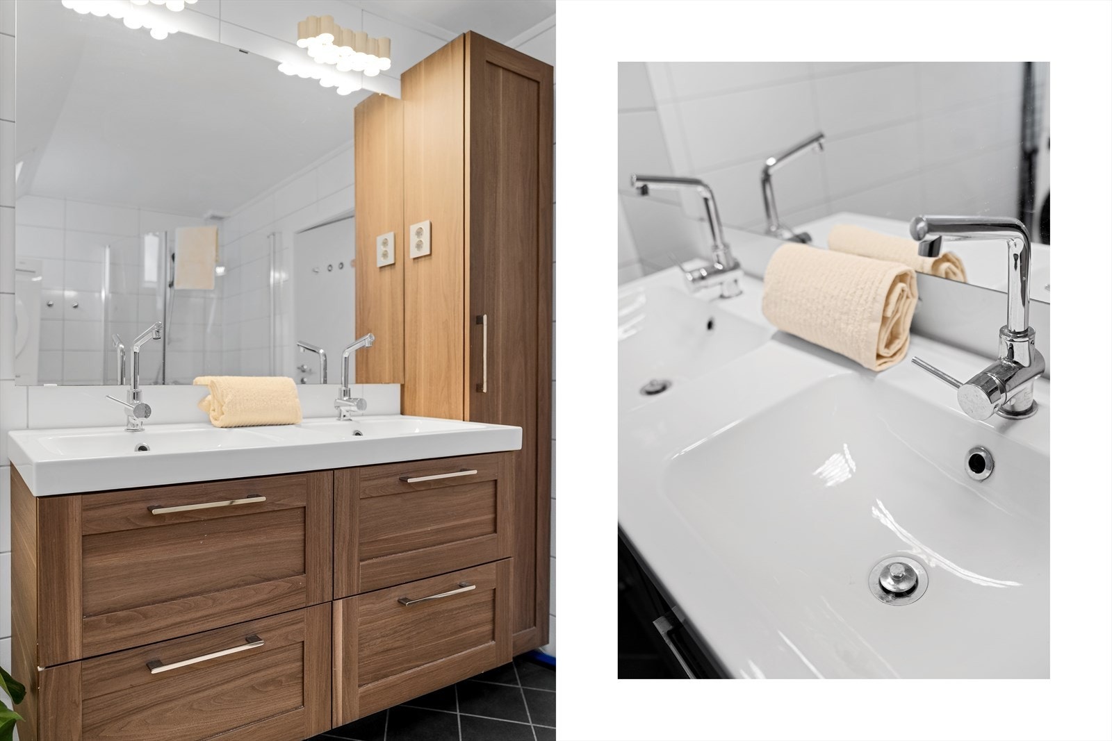 - Det er god plass til oppbevaring i servantskap i tillegg til at man har plass til ytterligere oppbevaringsmøbler om ønskelig - Galleribilde