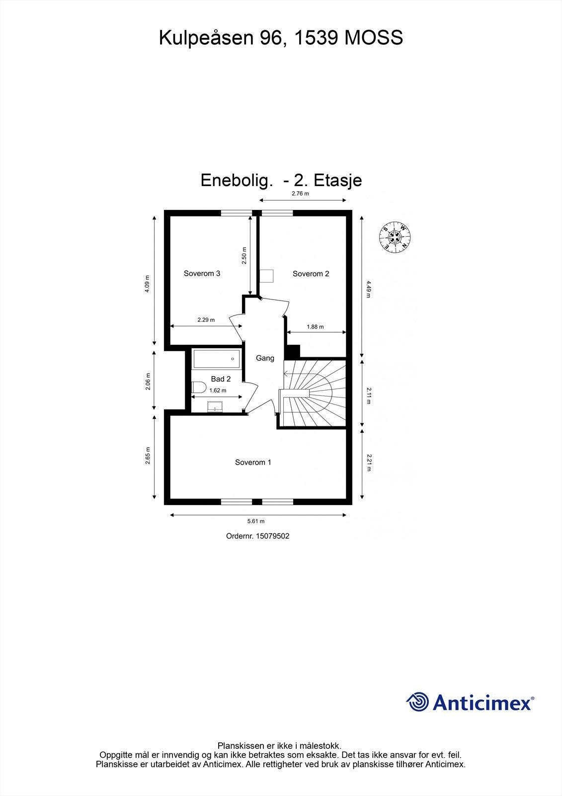 Veiledende skisse av andre etasje. Galleribilde