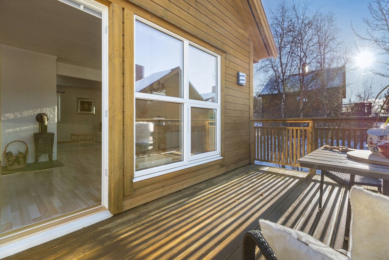 Her er det god plass for utemøblement. Galleribilde