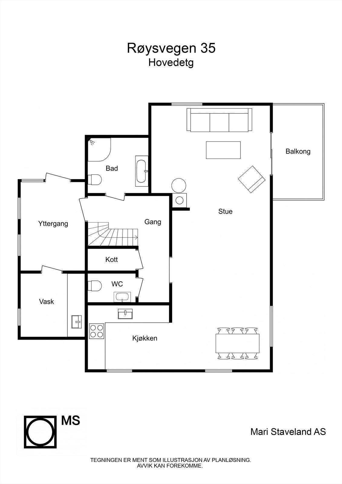 Plantegning hovedplan Galleribilde