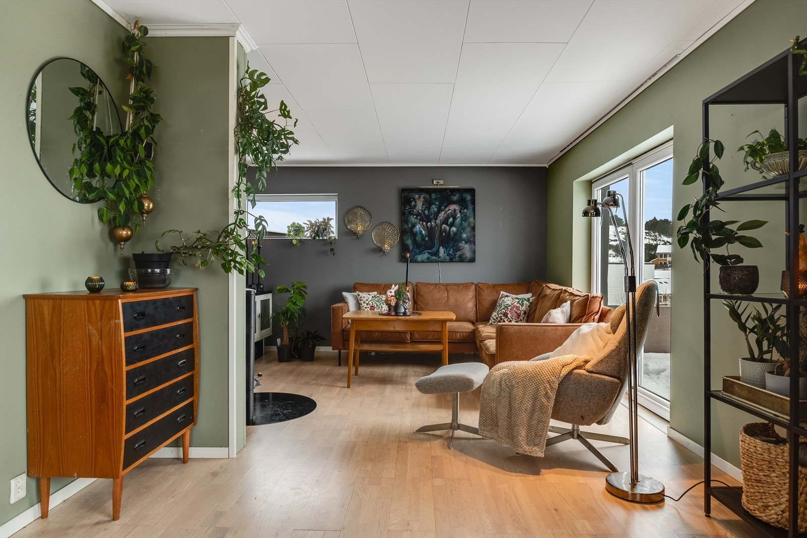 Stue med utgang til altan Galleribilde