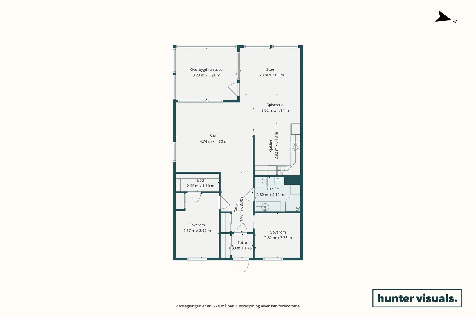 Planskisse av Nybøbakken 6 Galleribilde