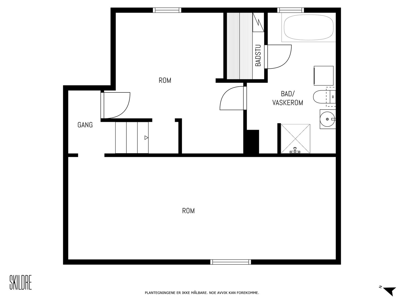 Plantegning for kjeller. Galleribilde