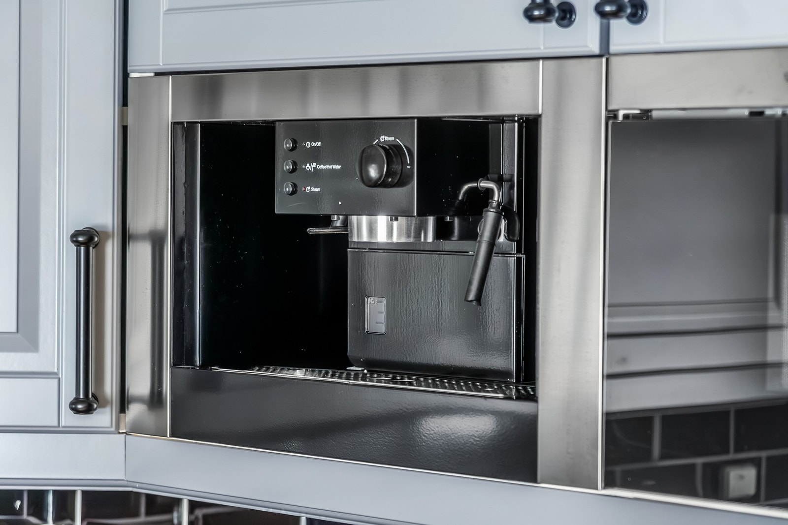 Den innebygde kaffemaskinen gir et moderne og eksklusivt uttrykk. Galleribilde