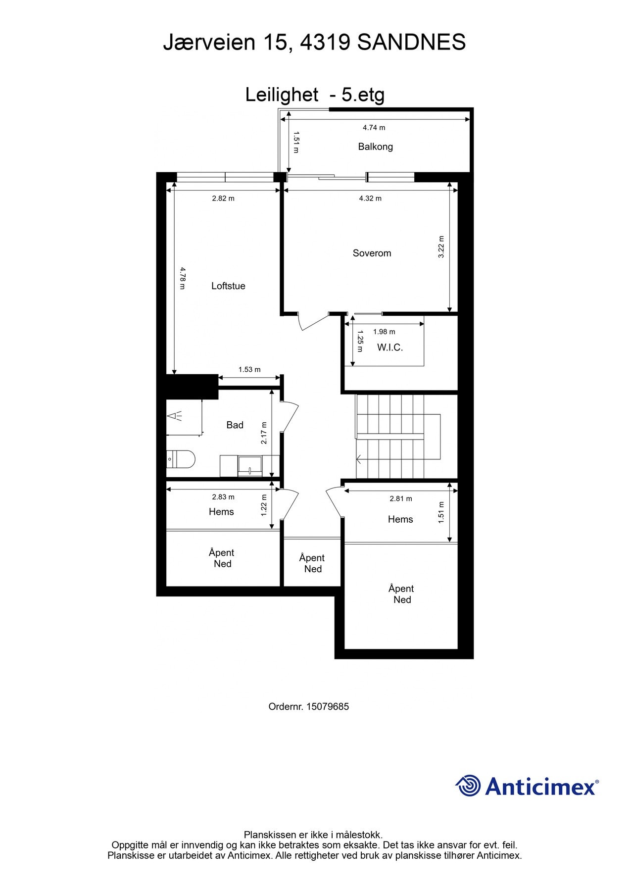 Plantegning 5.etasje Galleribilde
