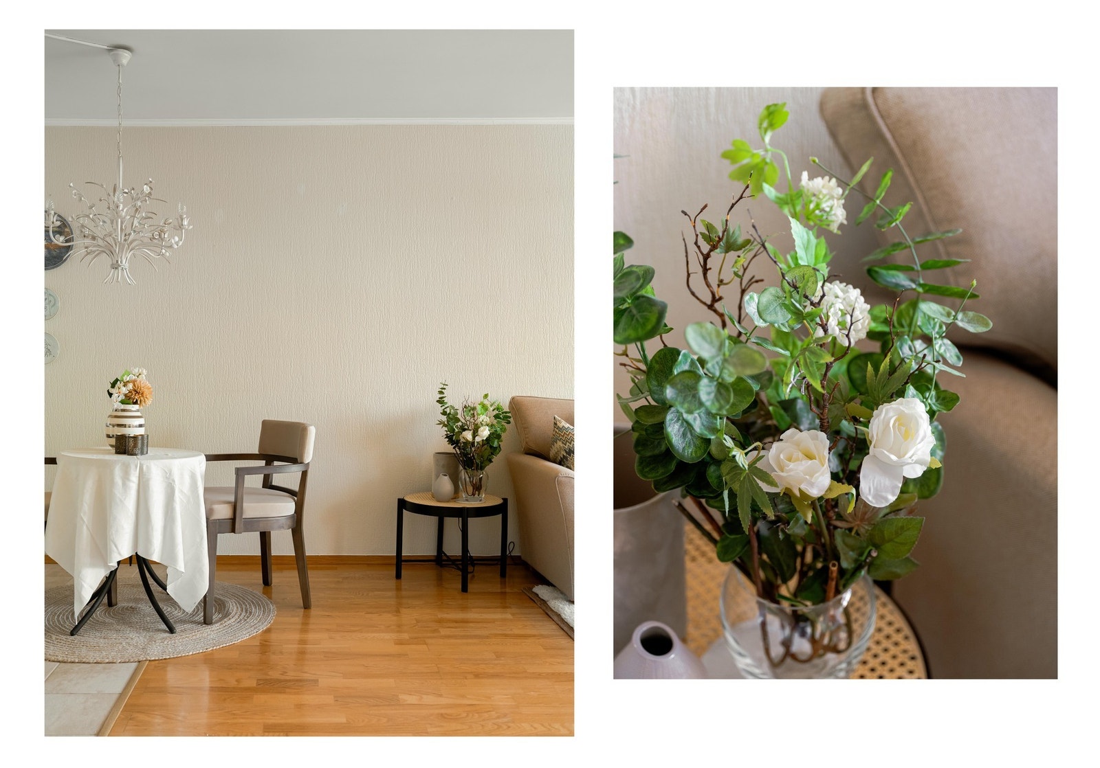 Kjøkkenet ligger i en fin og åpen løsning sammen med stuen, og er naturlig adskilt med et spisebord. Galleribilde