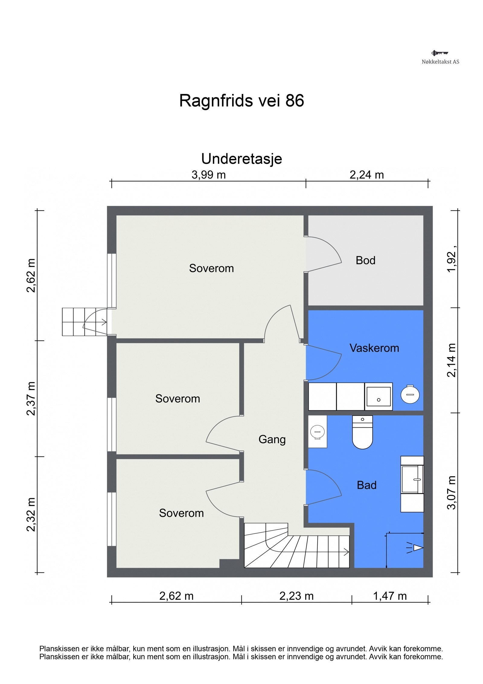 Plantegning underetasje Galleribilde