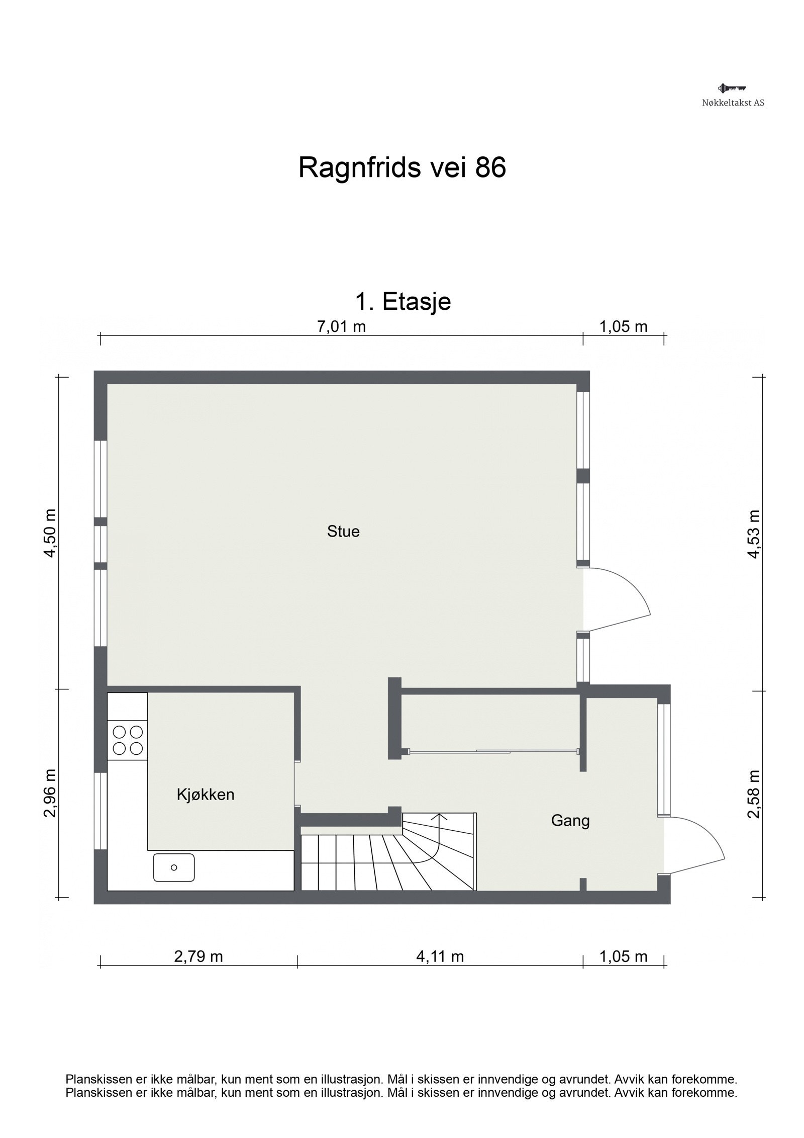 Plantegning 1. Etasje Galleribilde