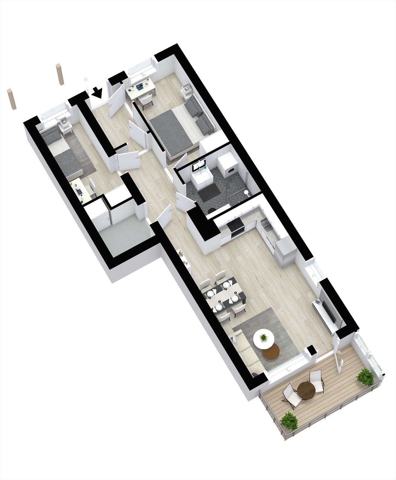 Strandvegen 102 D - 3D - 4. Etasje - Image.jpg Galleribilde