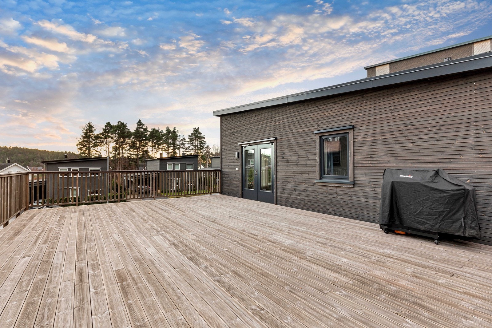Her er blant annet stor felles takterrasse. Galleribilde