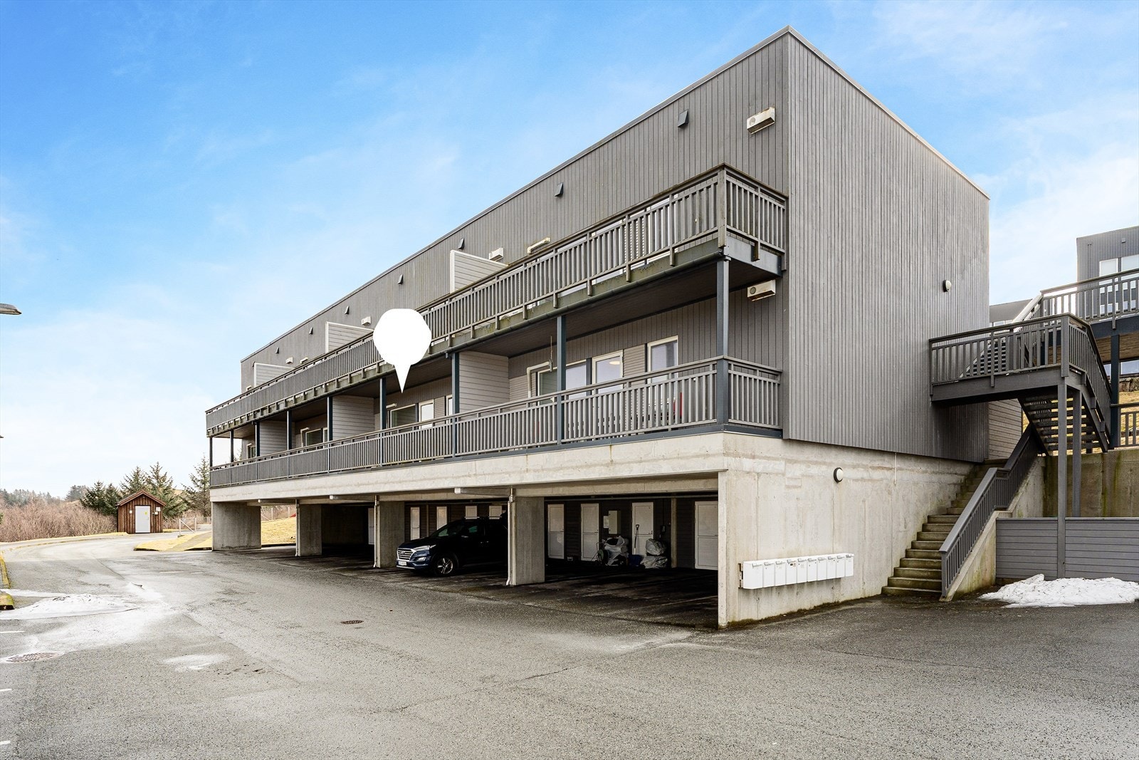 Sameiet Vassbrekke 9 består av 32 boligseksjoner. Galleribilde