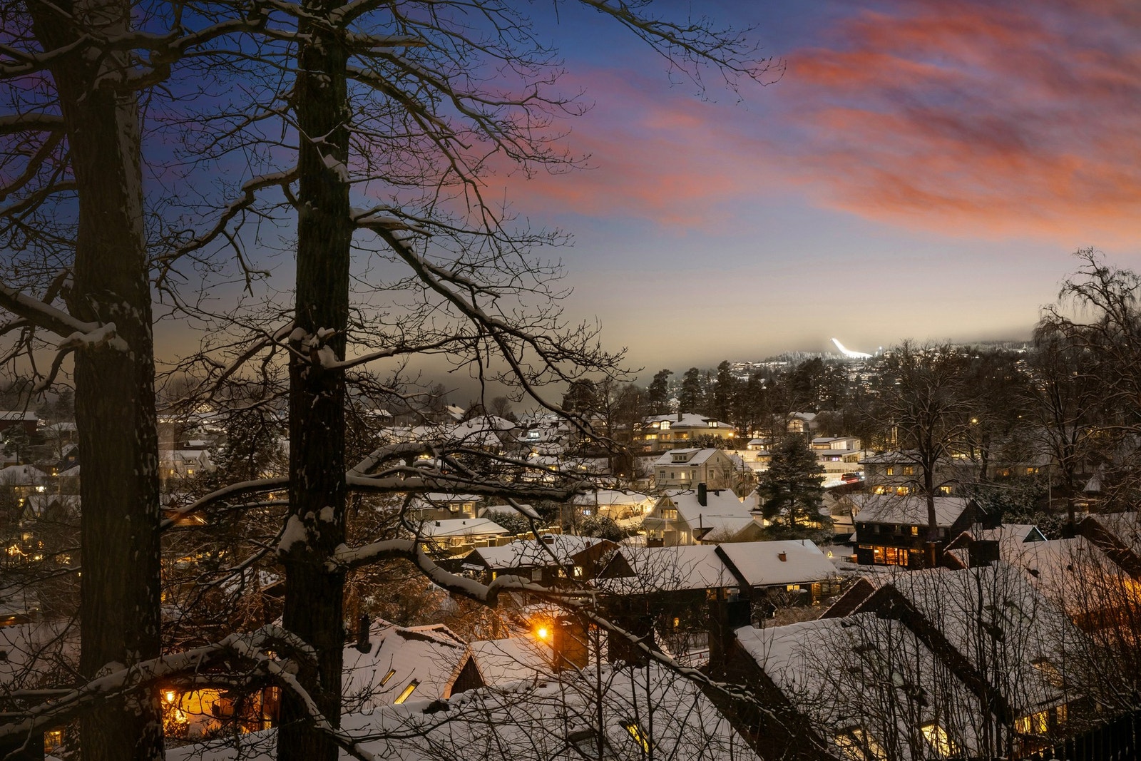Utsikt mot Holmenkollen. Galleribilde
