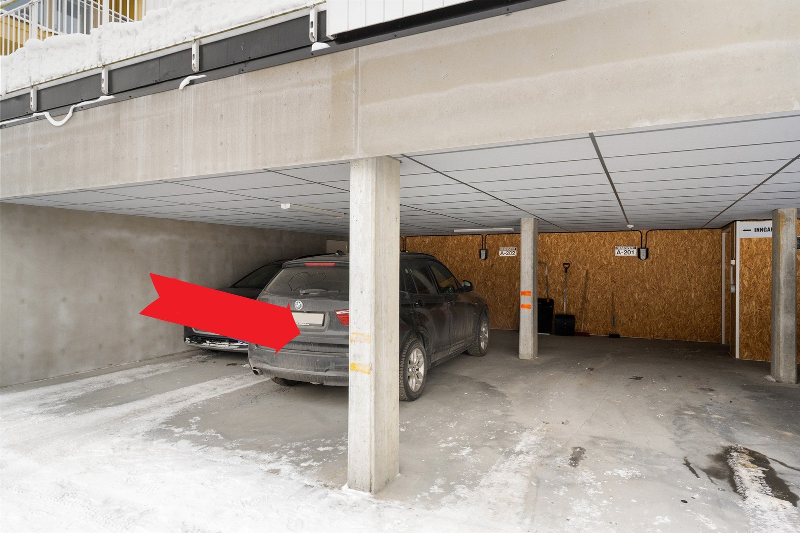 Carport med mulighet for el-billader. Galleribilde