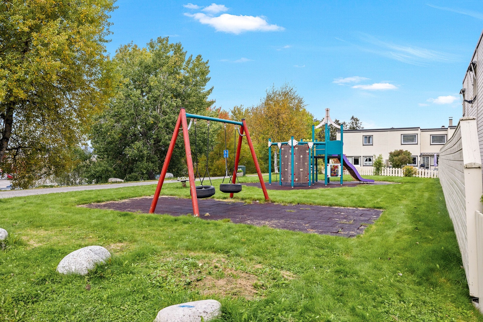 Rekkehusene på Skjetten er kjent for å være meget barnevennlige. Galleribilde