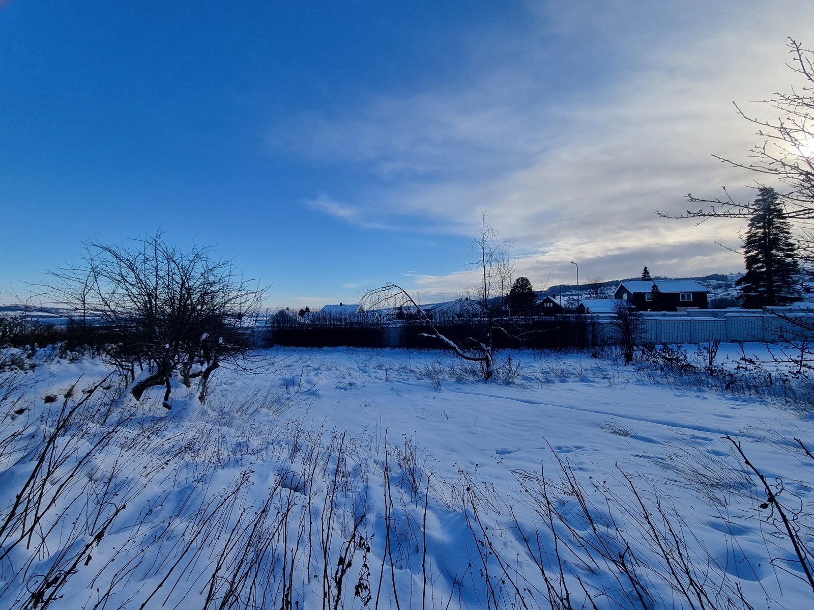 Bilde fra tomta, her er det fint utsyn mot Mjøsa Galleribilde