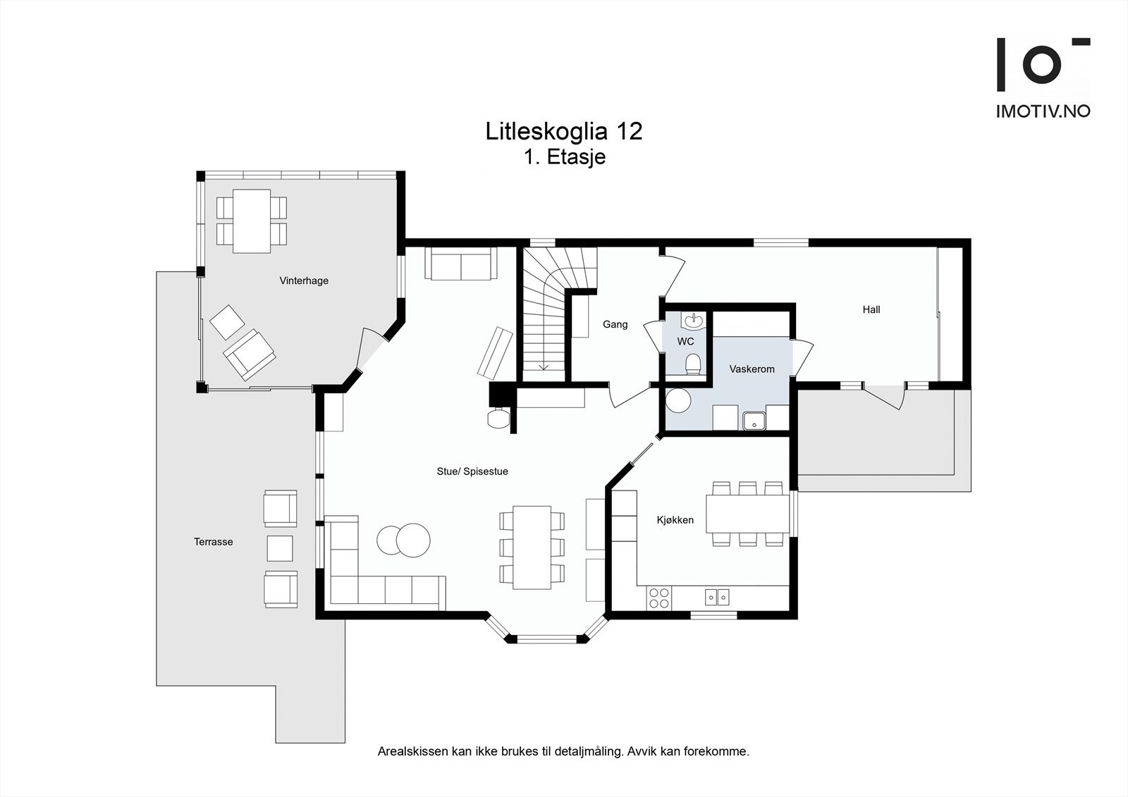 Plantegning 1. etasje Galleribilde