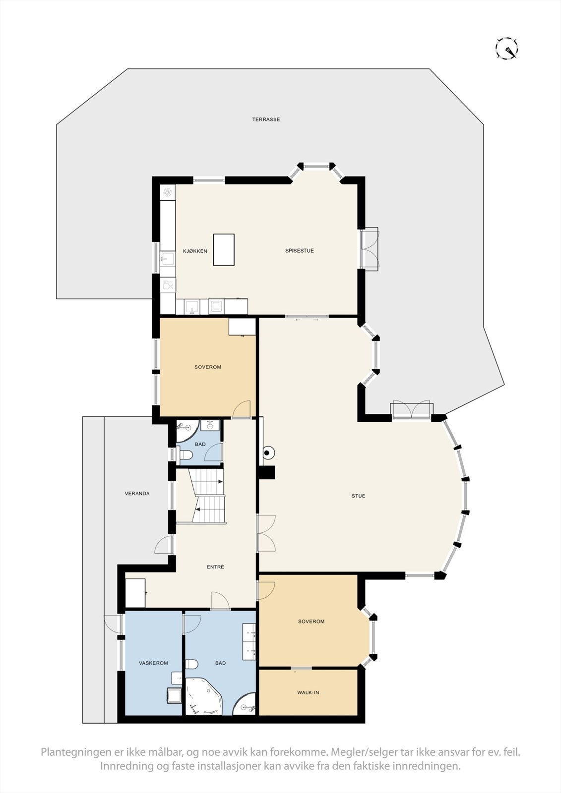 Plantegning 1. etasje Galleribilde
