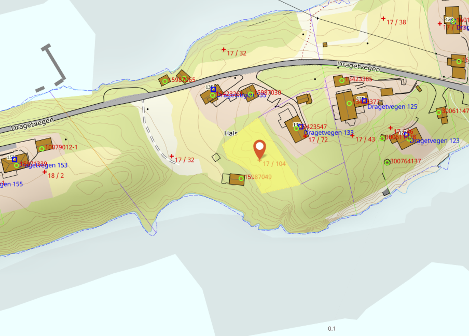 Kartutsnitt fra norgeskart Galleribilde