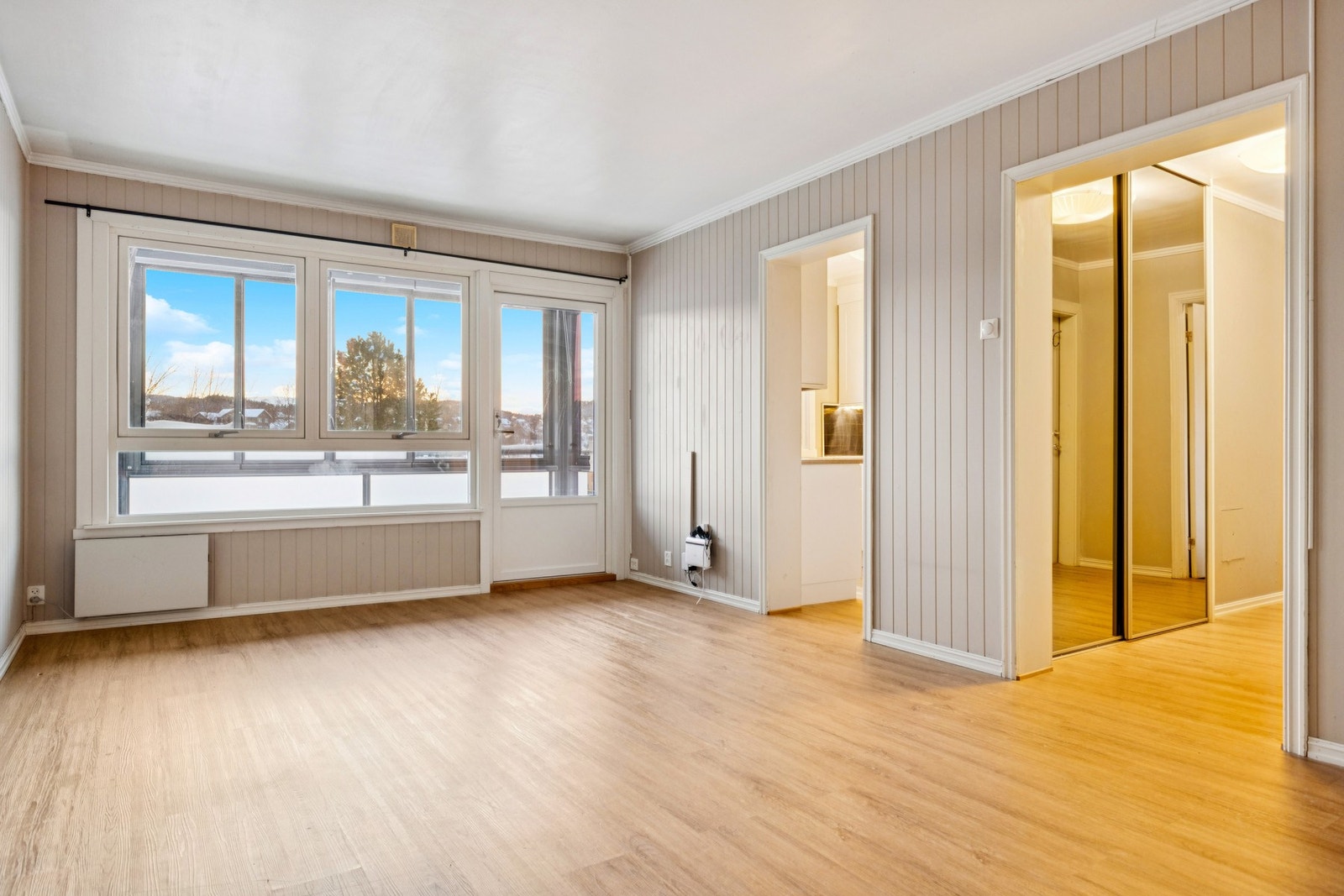 En lettstelt leilighet som er lett å møblere. Galleribilde