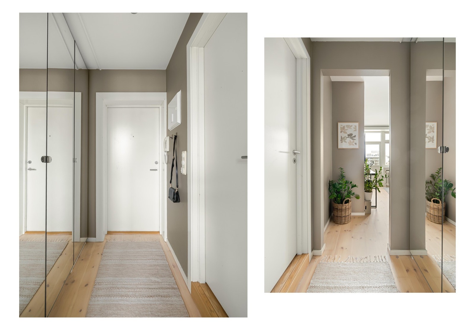 Jo, det er her! Entréen har massevis av skapplass, så denne fungerer fint til både yttertøy, sko og vanlige klær. Galleribilde