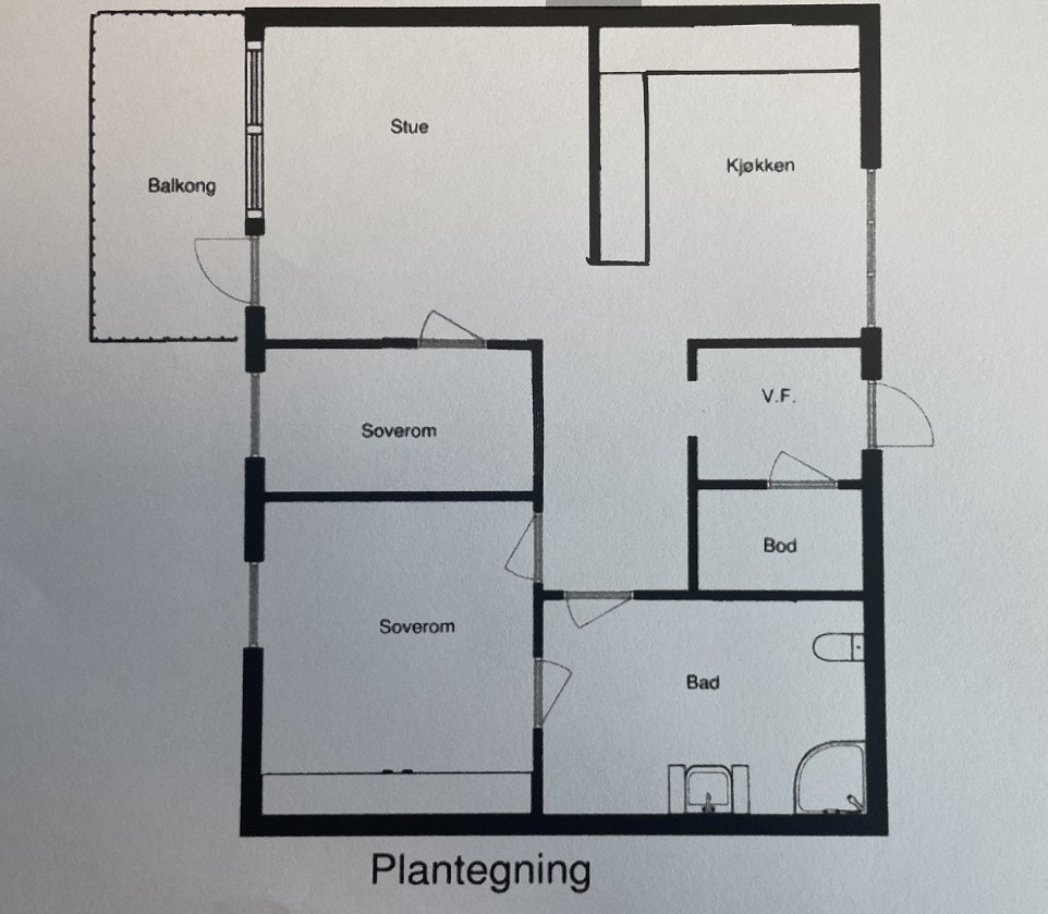 Plantegning Skolevegen 39 Galleribilde