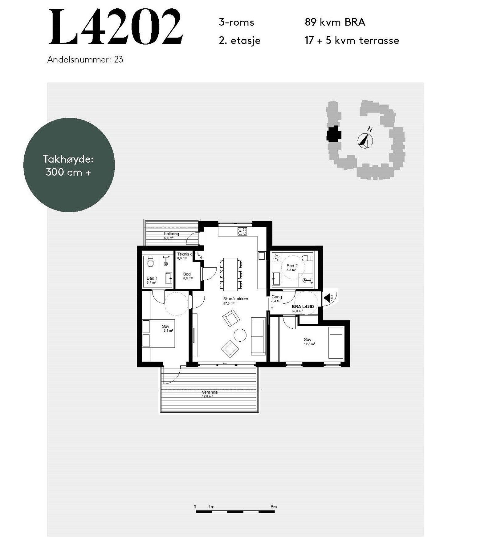 Plantegning - Nye vakås vei 52B Galleribilde
