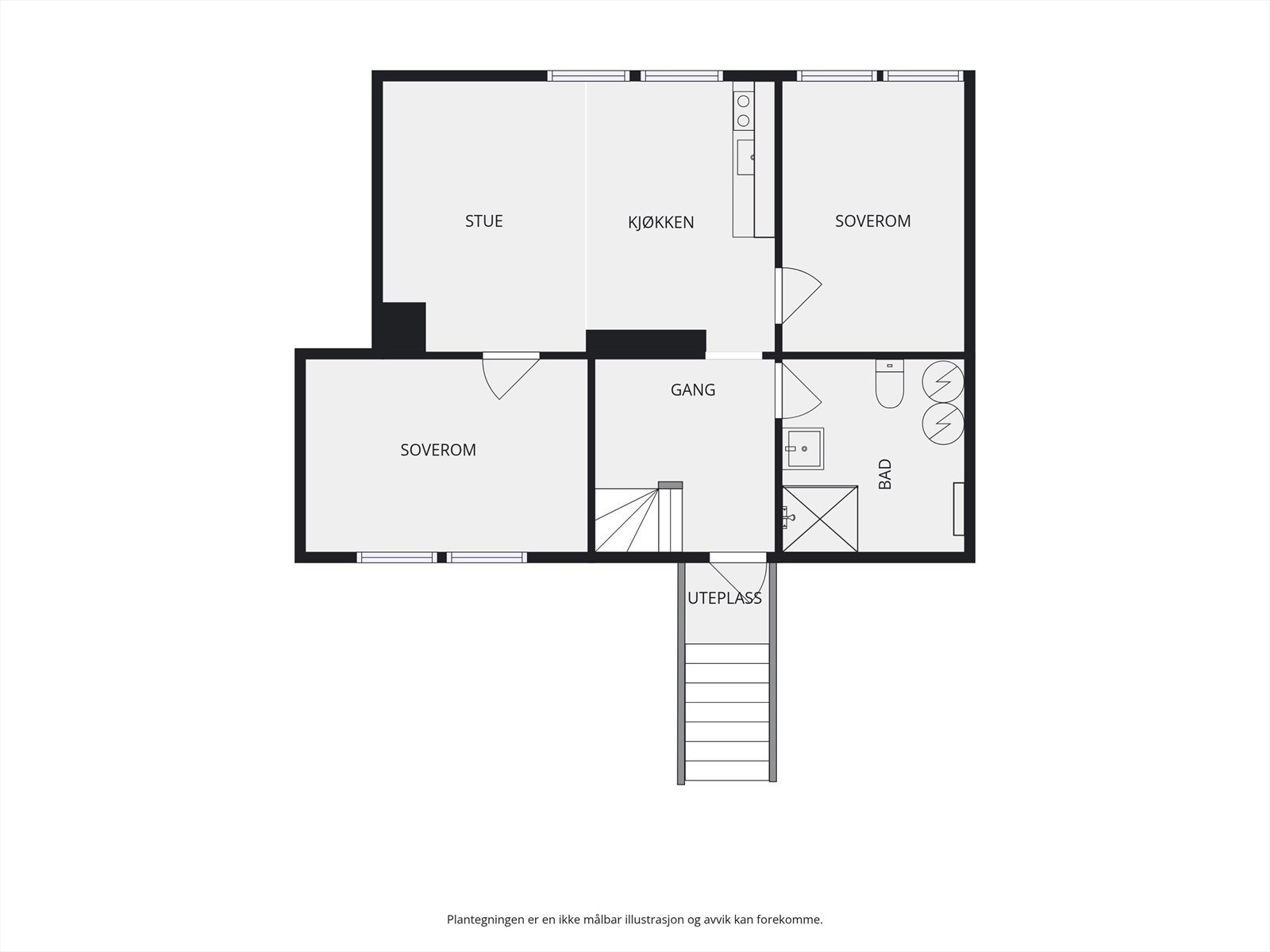 Plantegning kjeller. Galleribilde