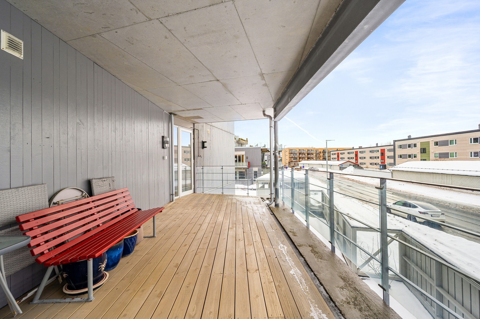 Den gode beliggenheten sørger for flotte solforhold. Galleribilde