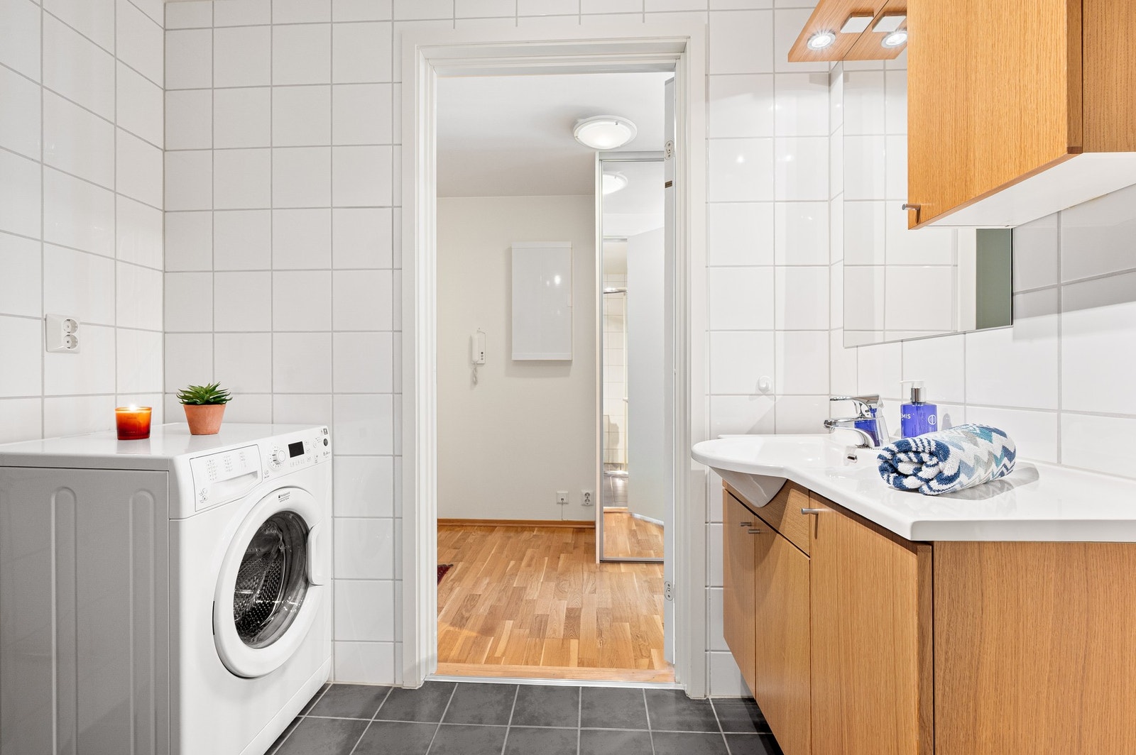 Her har man også opplegg for vaskemaskin. Galleribilde