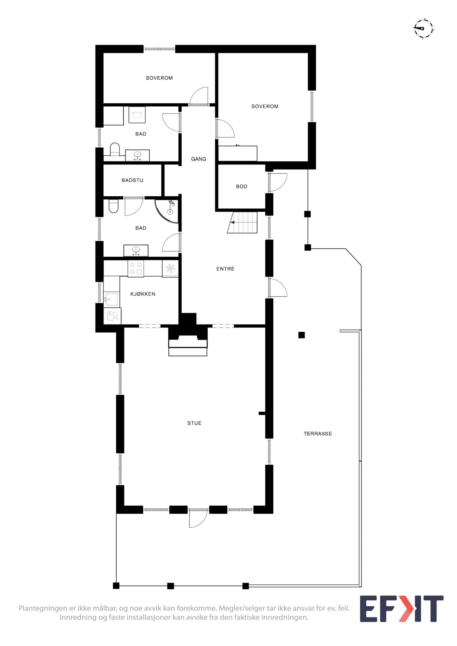 Plantegning for 1. etasjen Galleribilde