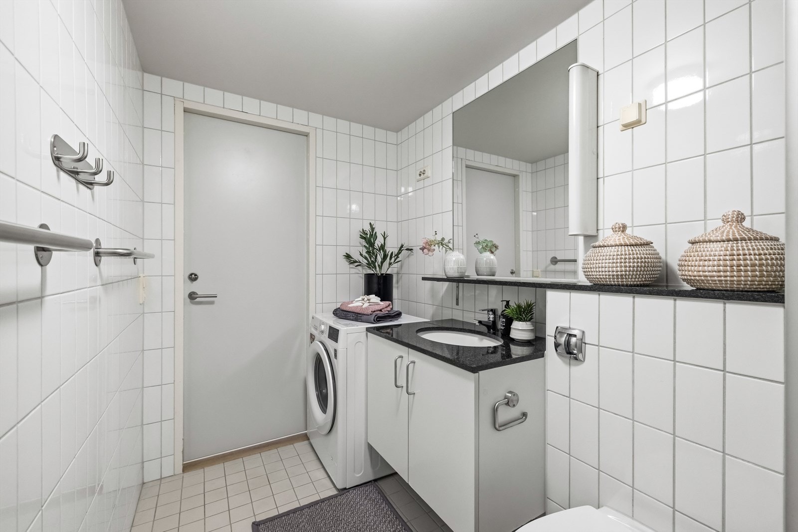 Det er opplegg for vaskemaskin. Galleribilde