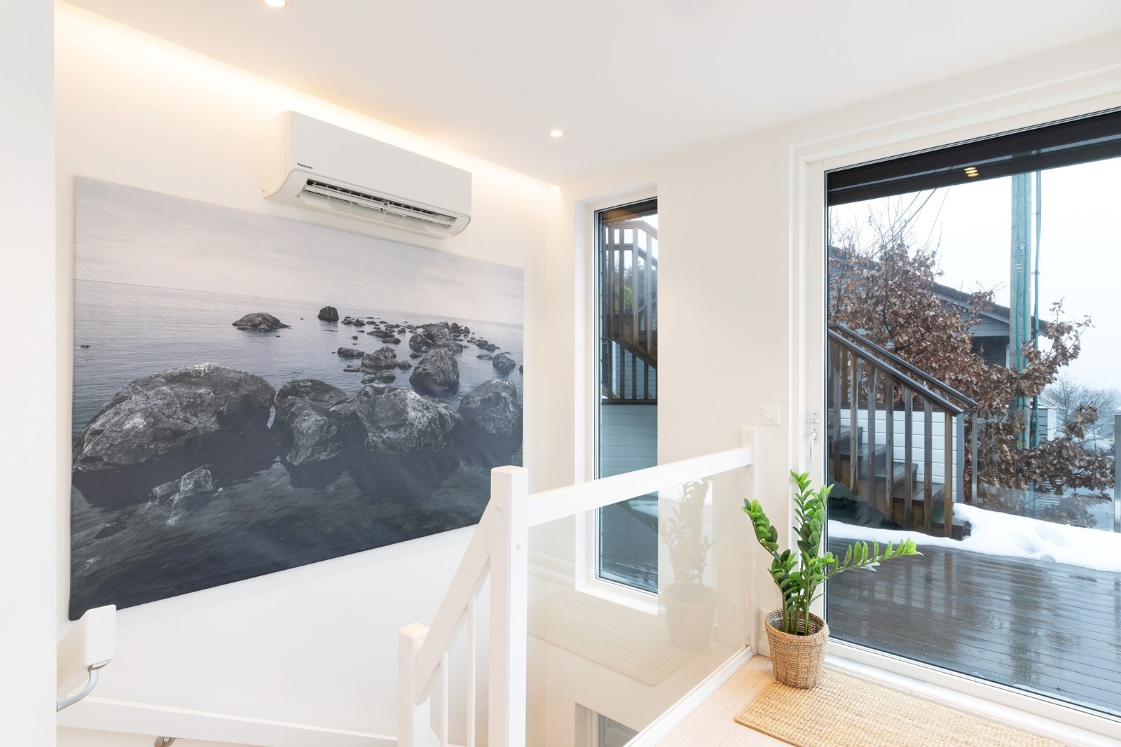 Varmepumpe i trappa. Galleribilde