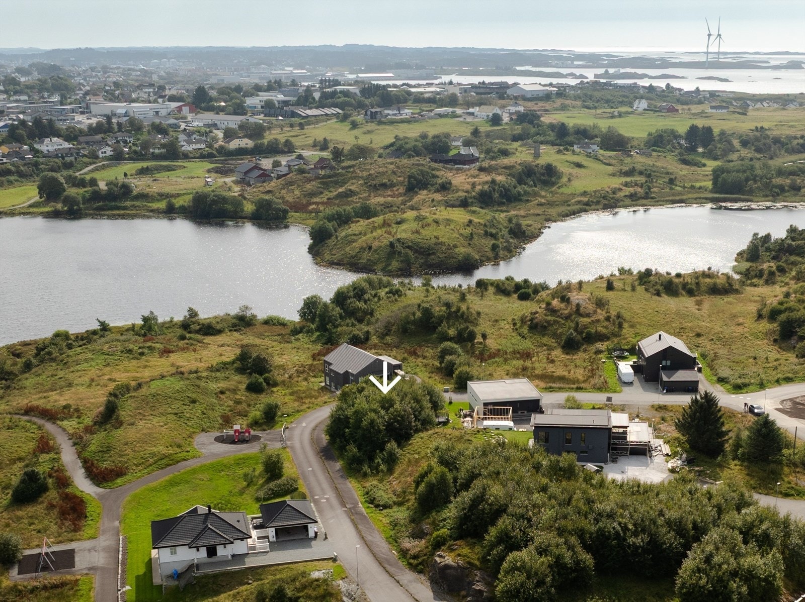 Boligfeltet har kommunalt vann og avløp lagt klar Galleribilde