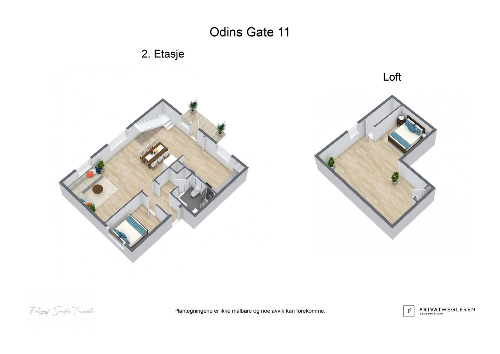 - 3D plantegning (ikke målbart) - Galleribilde
