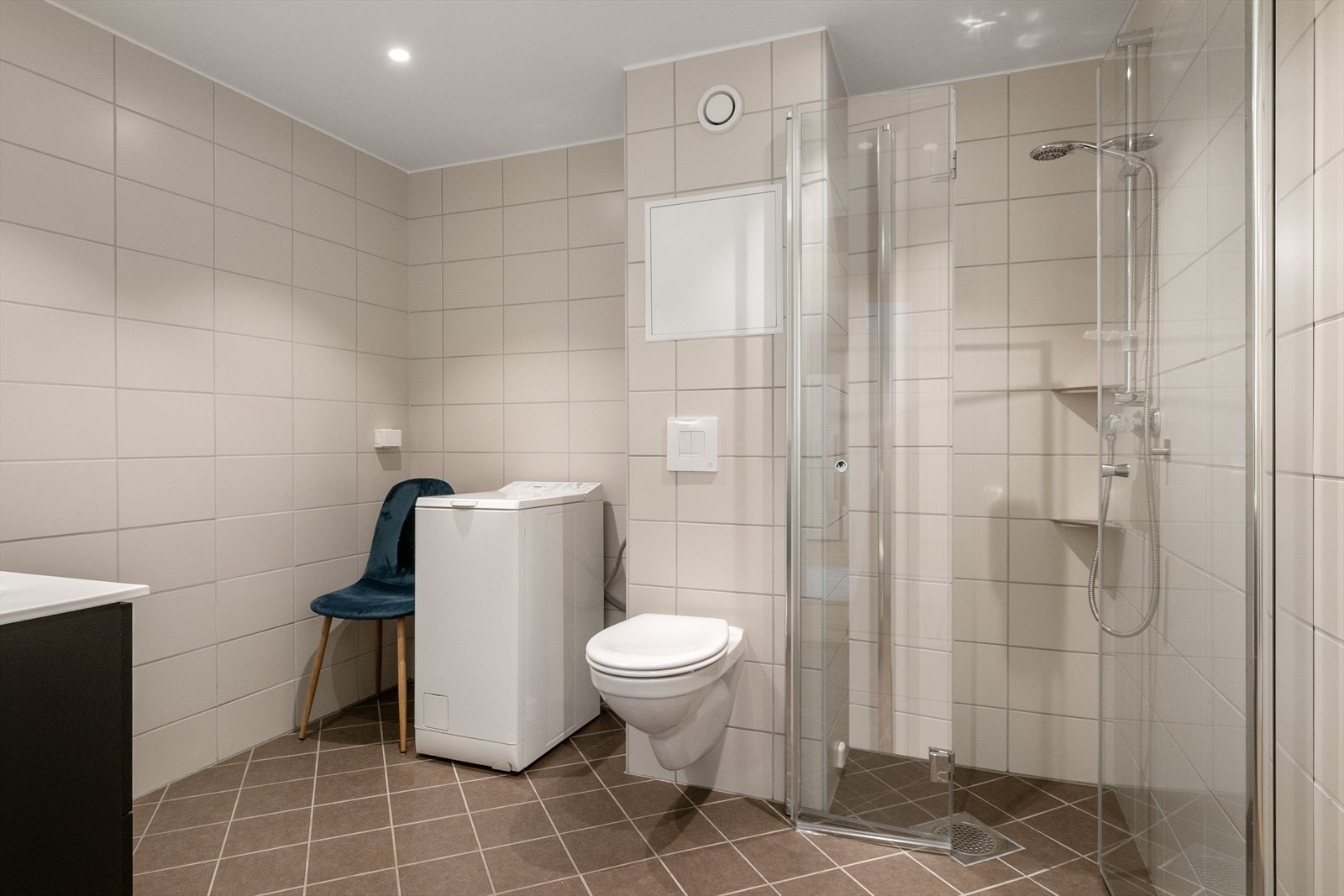 Her er det opplegg for vaskemaskin. Galleribilde