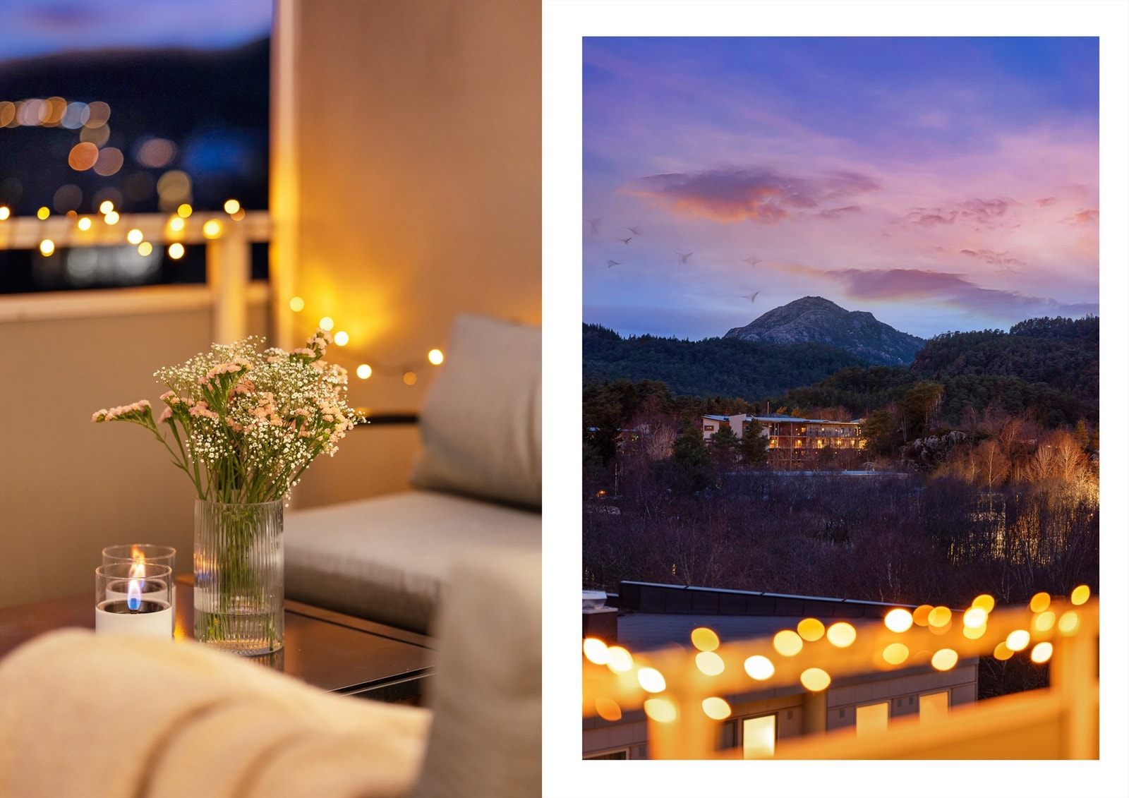 Flott utsik mot Lyderhorn i bakkant. Galleribilde