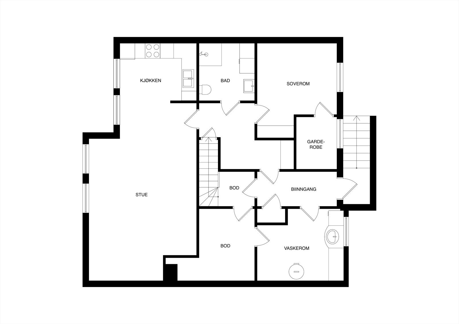 Plantegning kjeller Galleribilde