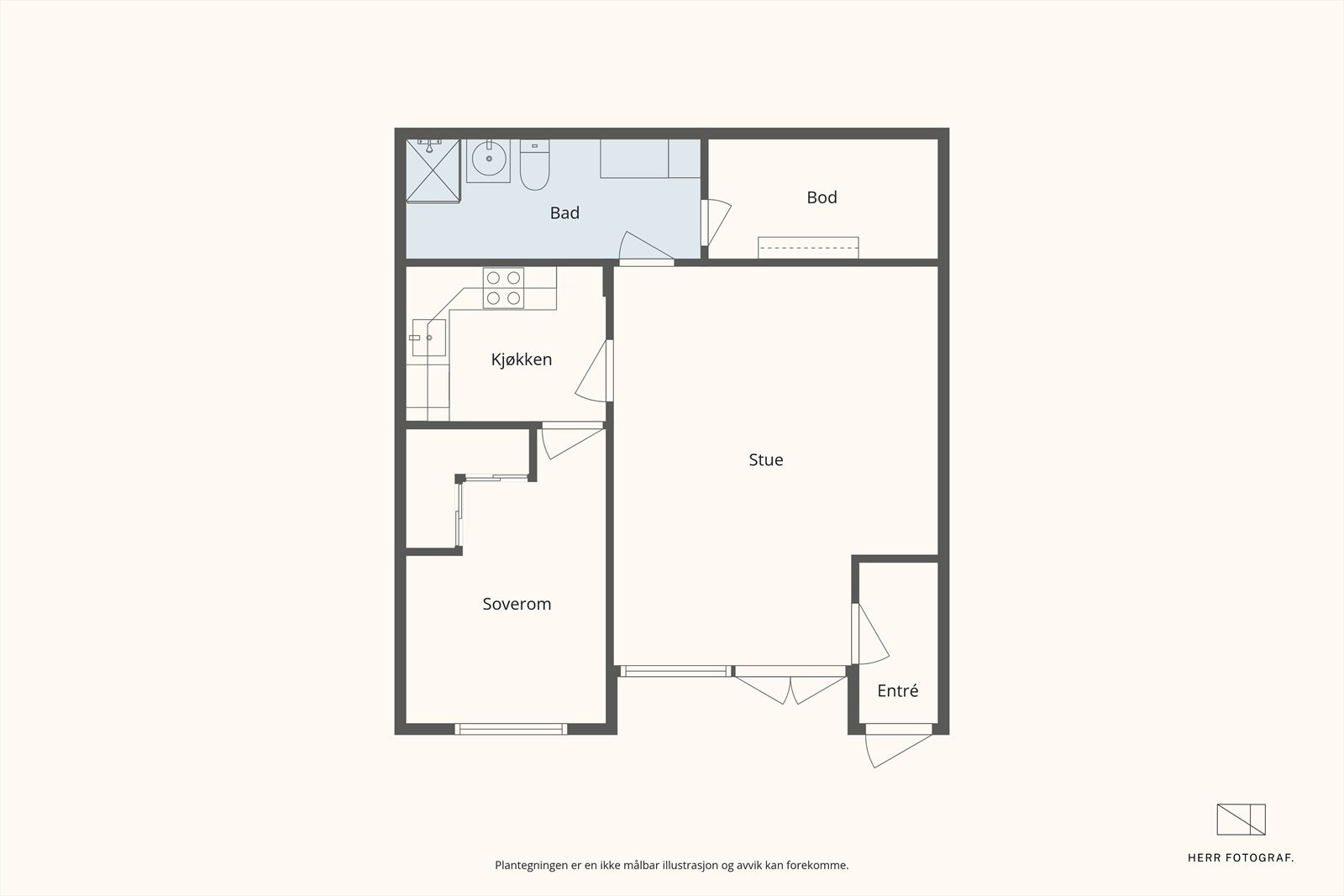 Plantegning av leiligheten Galleribilde